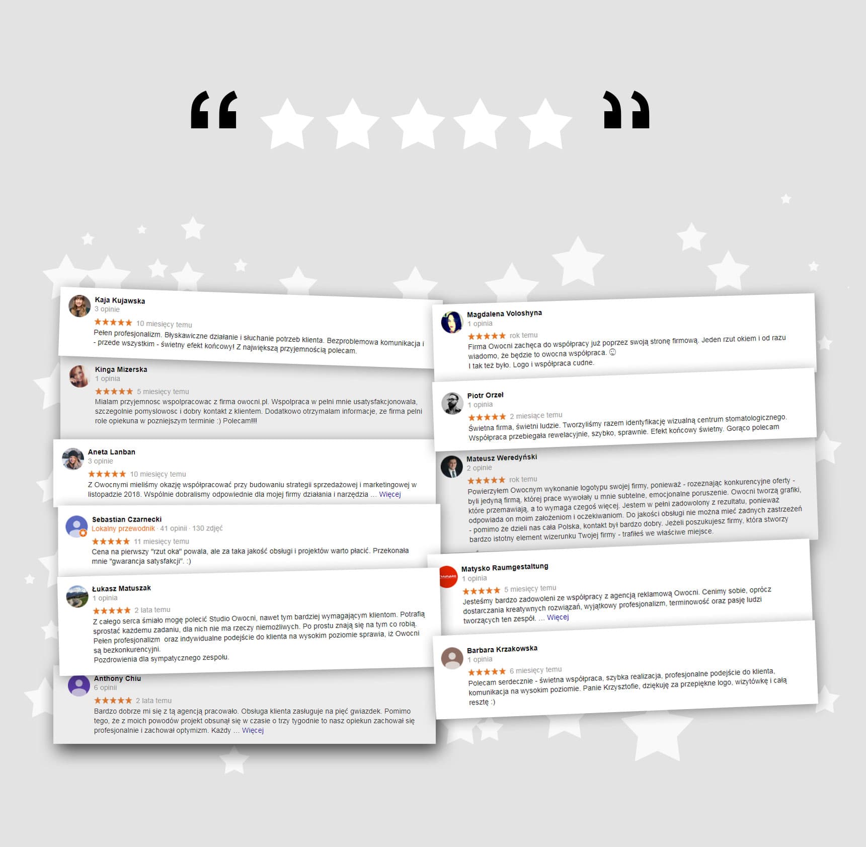 Opinie Owocnych klientów Opinie o nas